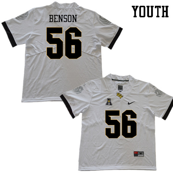 Youth #56 Lamarius Benson UCF Knights College Football Jerseys Sale-White